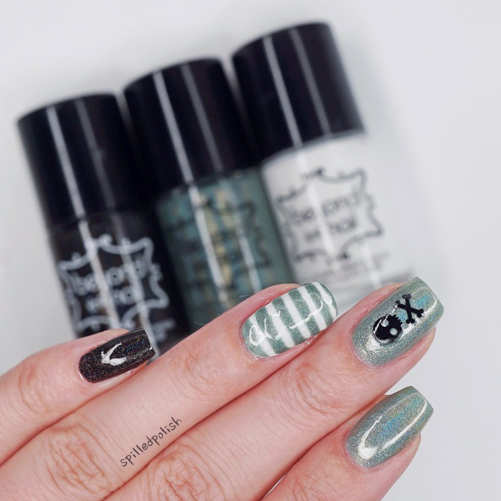 Holographic Skull Nails