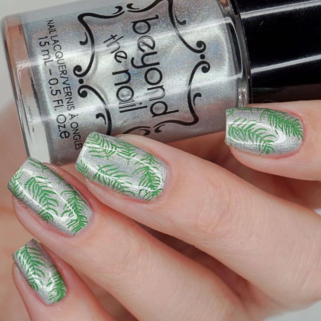 Leaf Print Nails