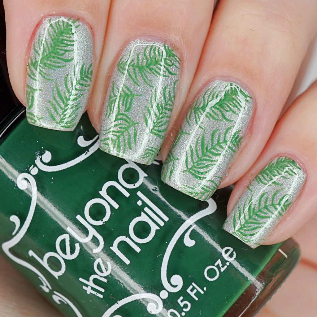Leaf Print Nails