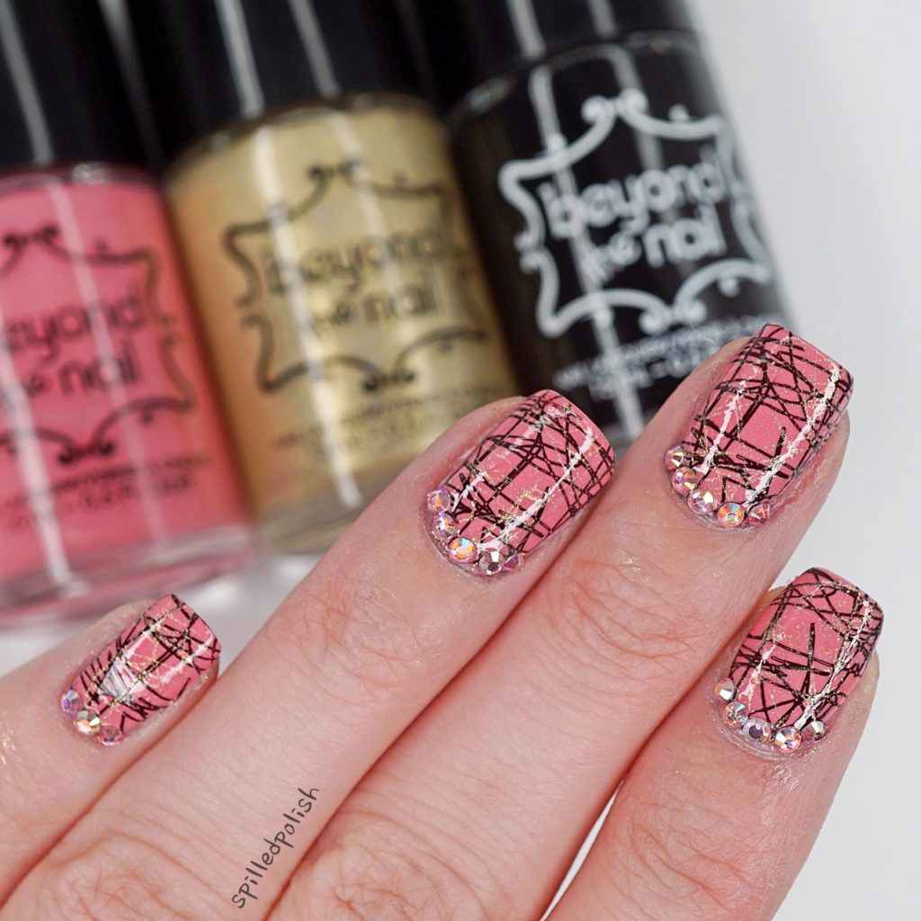 Scribbled Double Stamping Nail Art