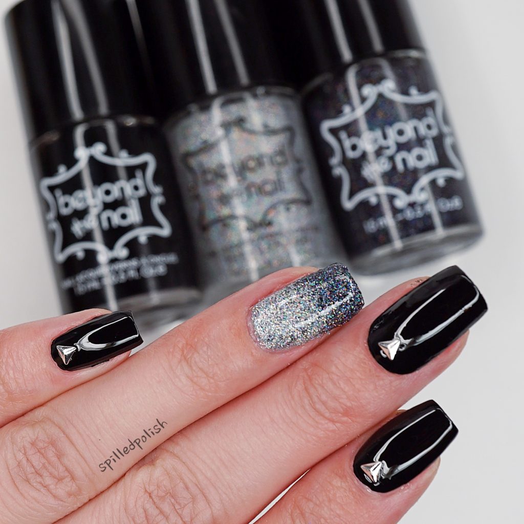 Black and Silver New Years Nails
