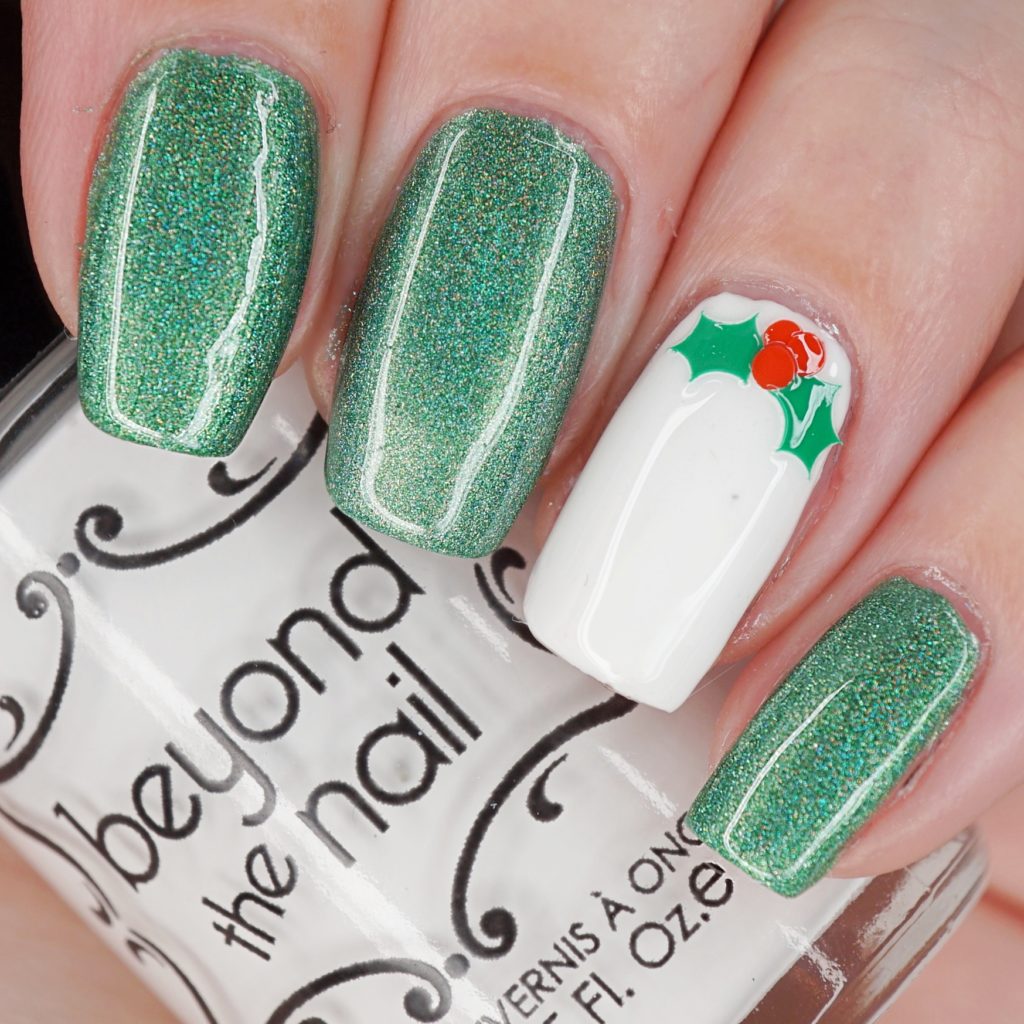 Green Holly Nails